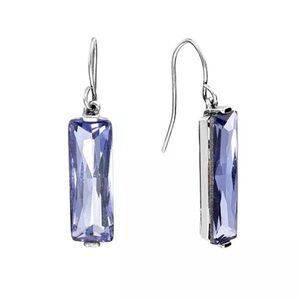 Purple Silver Earrings